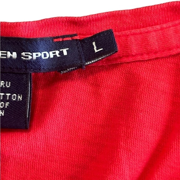 RALPH LAUREN SPORT WOMEN T- Shirt V-Neck size: Large - Picture 5 of 9